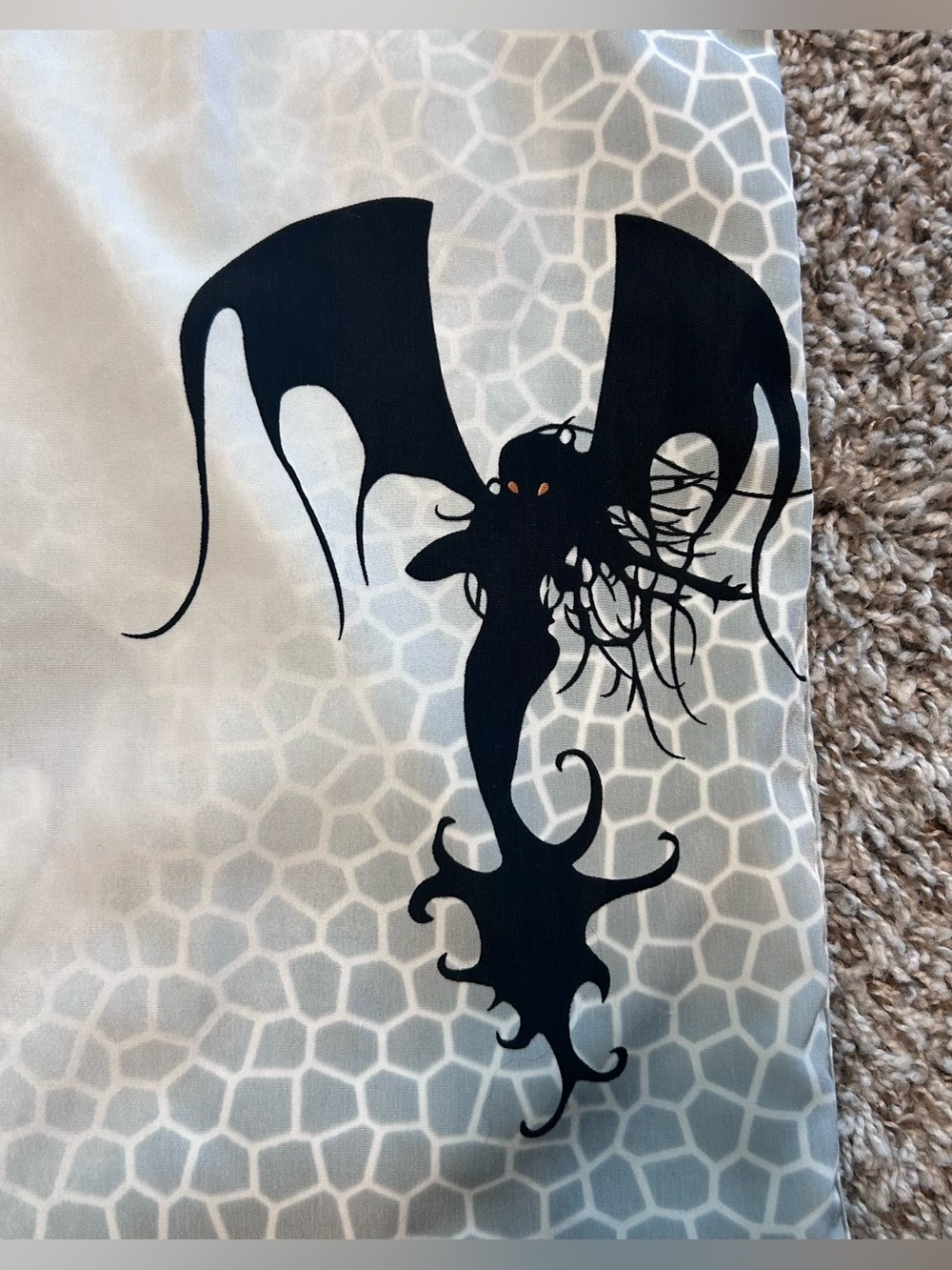 UTOPIA VintageMen'sGOTHIC DRAGON FAIRY Graphic Button Up Shirt Suede Microfibe L - Picture 4 of 6